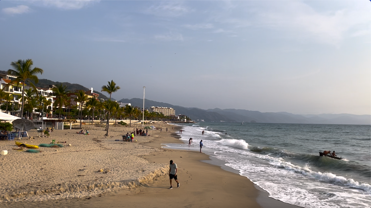 beach and ocean front in puerto vallarta